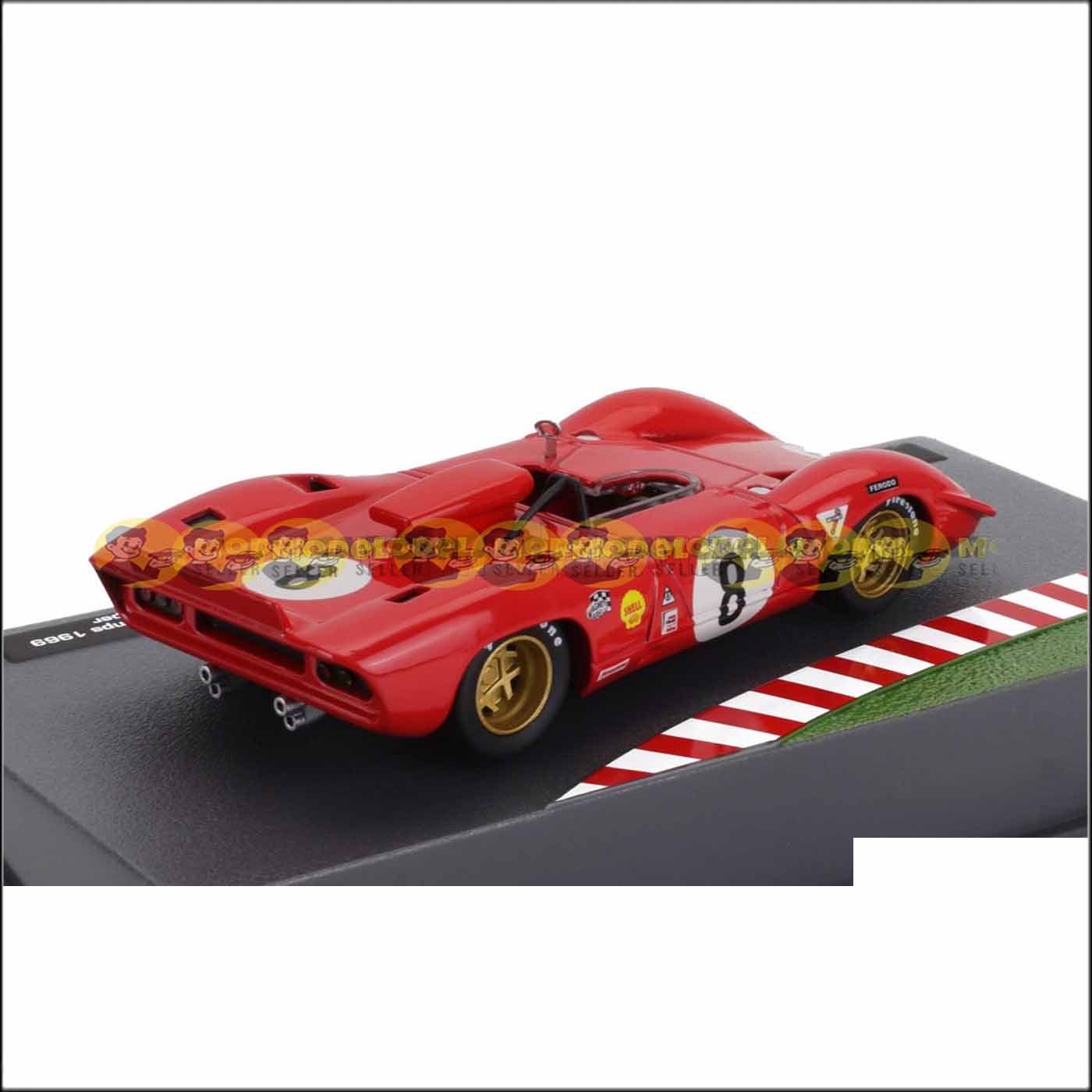 1/43 Altaya FERRARI 312P SPIDER 1000Km FRANCORCHAMPS 1969 PEDRO RODRIGUEZ DAVID PIPER Diecast Scale Model Car