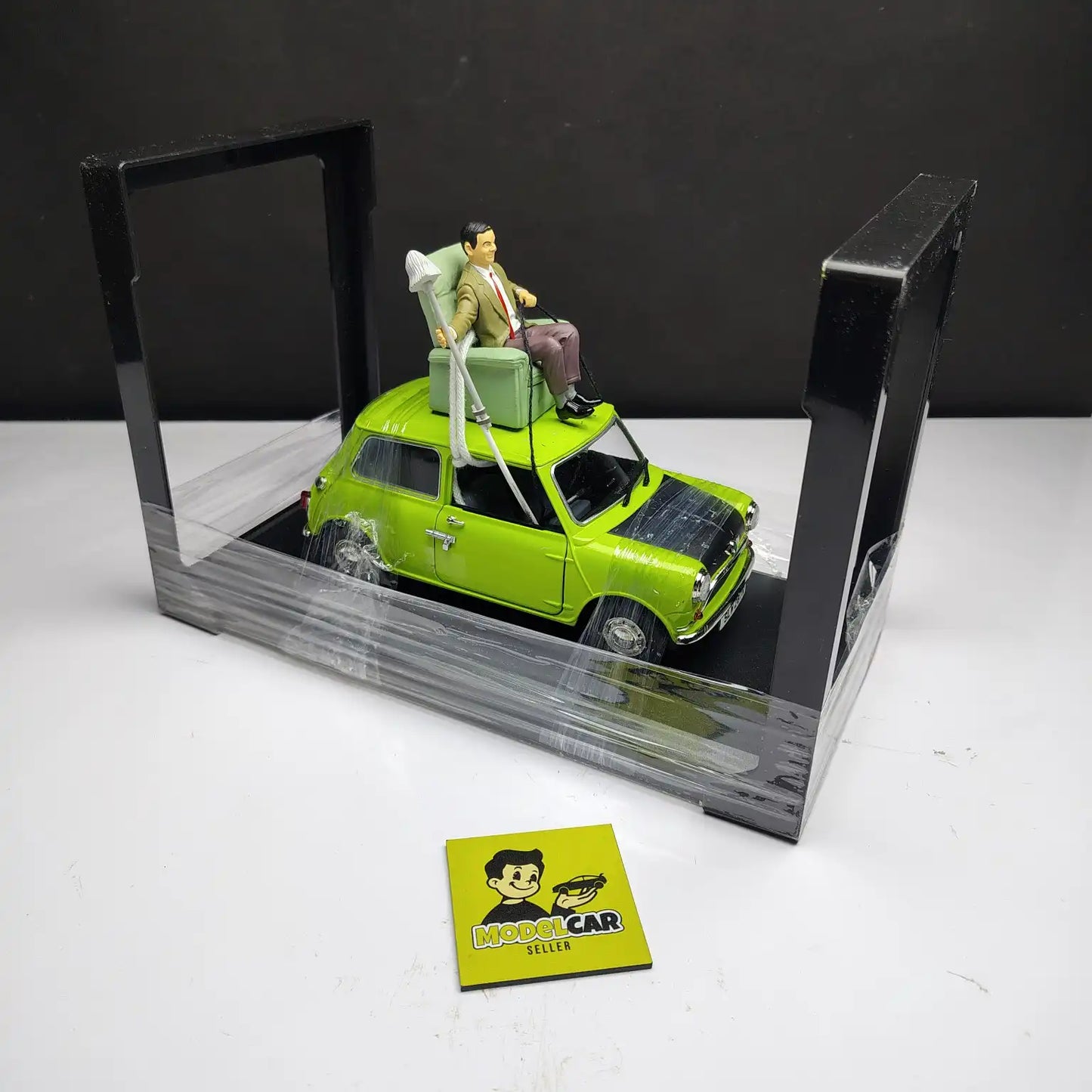 1/18 Tiny Mr Bean Mini Cooper Diecast Scale Model
