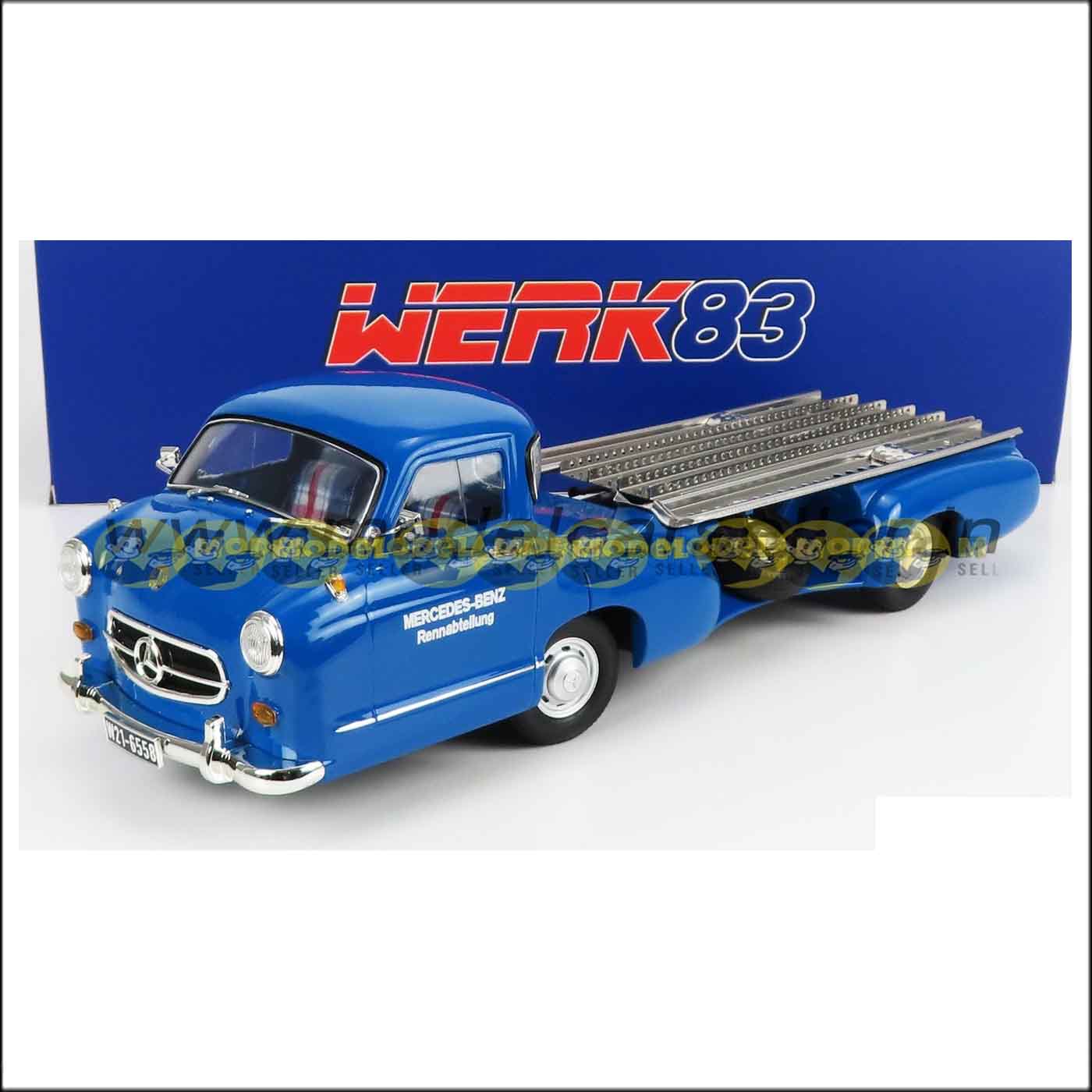 WERK83 1/18 MERCEDES BENZ TRUCK RACING CAR TRANSPORTER 1955