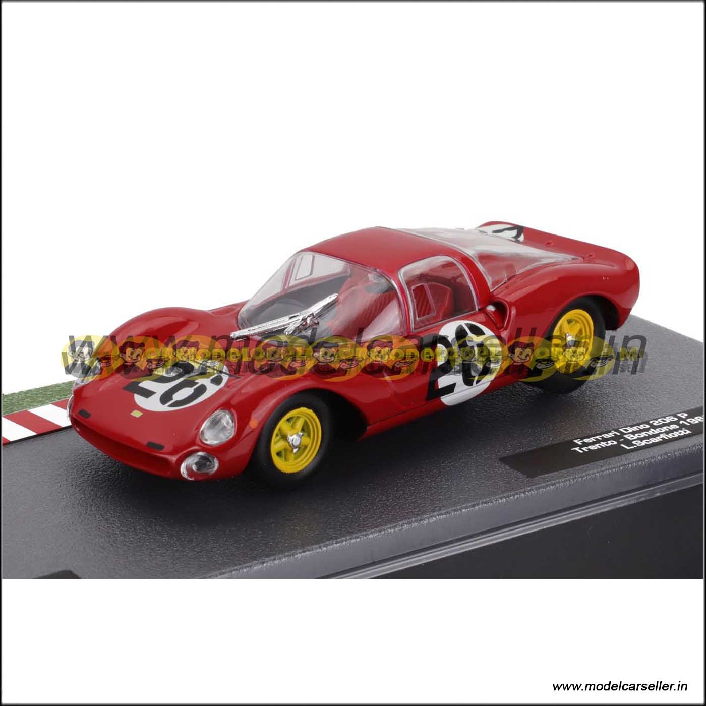 1/43 Ferrari 206SP DINO N 26 WINNER TRENTO-BONDONE 1965 LUDOVICO SCARFIOTTI Altaya Diecast Scale Model Race Car