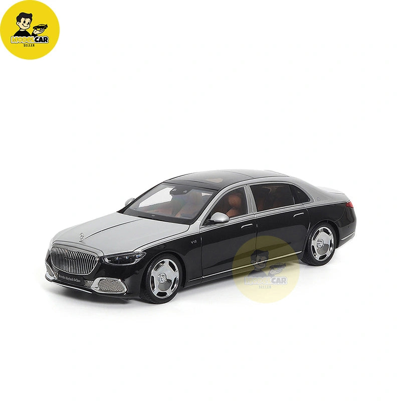 1:18 Almost Real Mercedes Maybach S Class S680 2021 Silver Black Diecast Model Car