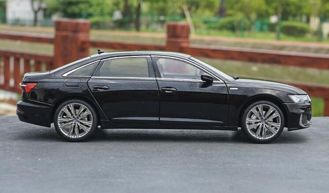 1 18 audi a6l diecast scale model black side