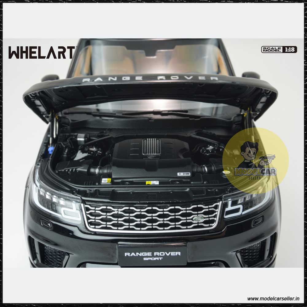 1/18 Whelart Land Rover Range Rover Sport black SUV 2018 Diecast Scale Model SUV engine