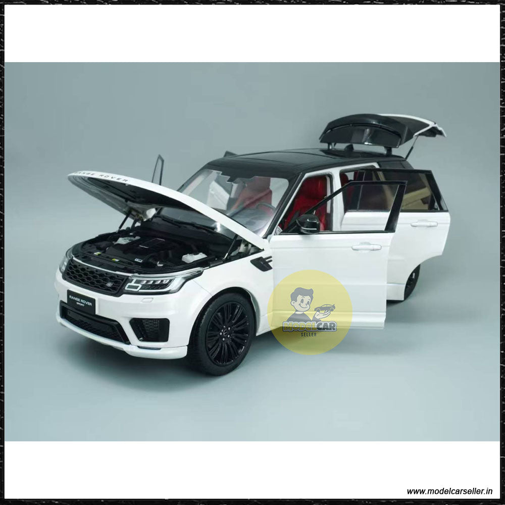 1/18 Whelart Land Rover Range Rover Sport white SUV 2018 Diecast Scale Model  all doors open