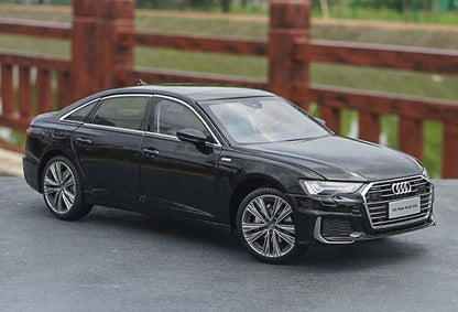1 18 audi a6l diecast scale model black  front side