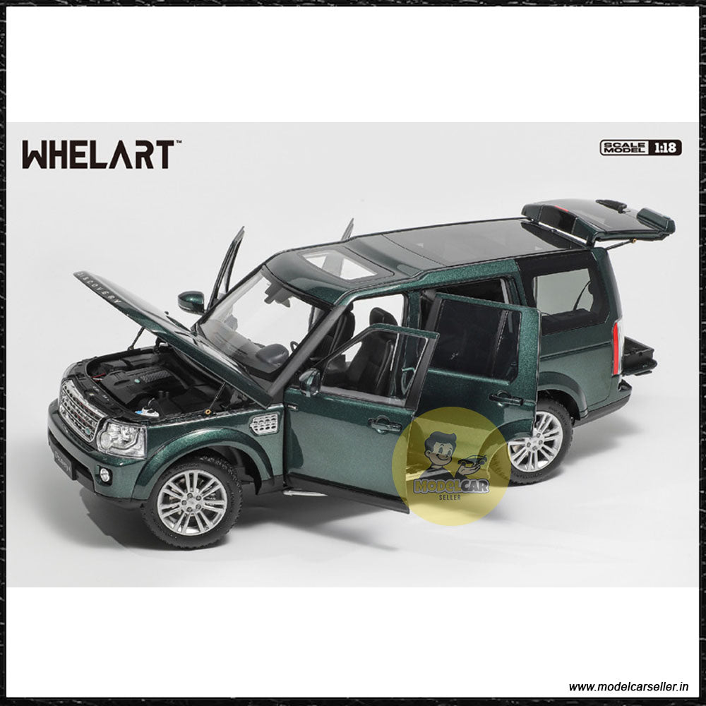 1/18 Land Rover Discovery 4 WHELART Diecast Scale Model SUV green all doors open