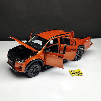 1/18 ISUZU D MAX D-MAX 2023 Pickup Truck Diecast Model Car orange all door open