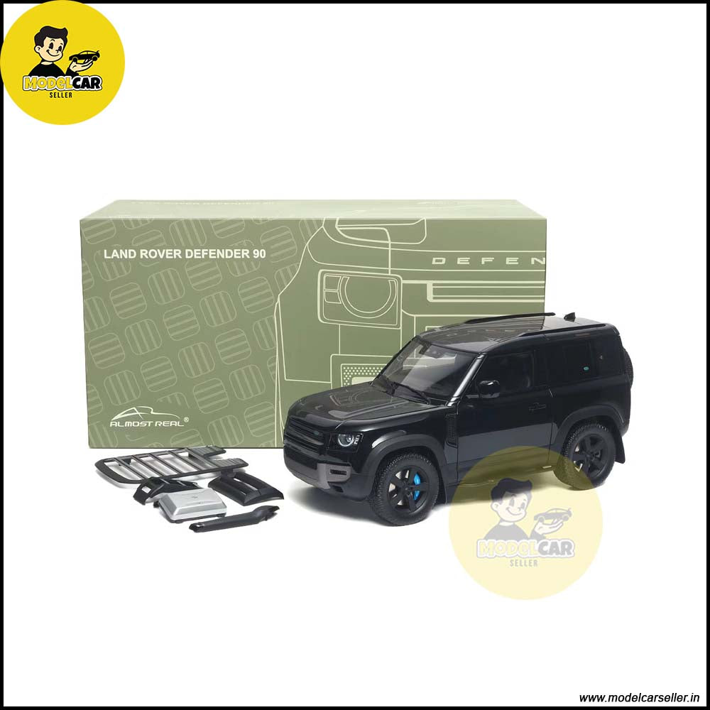 1/18 Land Rover Defender 90 2020 Almost Real Santorini Black Diecast Model