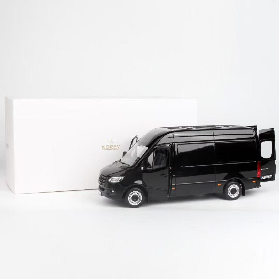 1/18 Mercedes Benz Sprinter 2018 Norev Black Diecast Scale Model Van