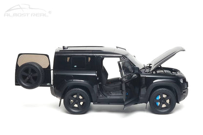 PRE-ORDER 1/18 Land Rover Defender 90 2020 Almost Real Santorini Black Diecast Model SUV