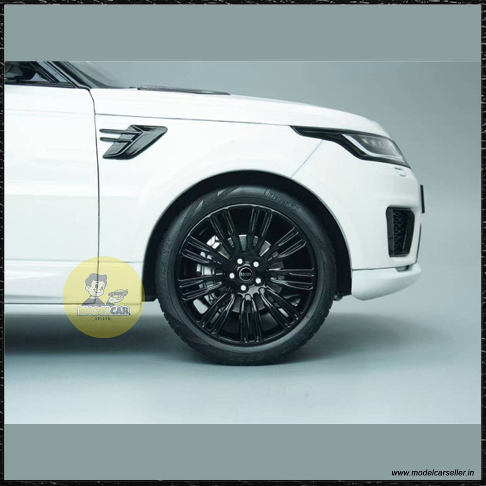 1/18 Whelart Land Rover Range Rover Sport white SUV 2018 Diecast Scale Model wheels