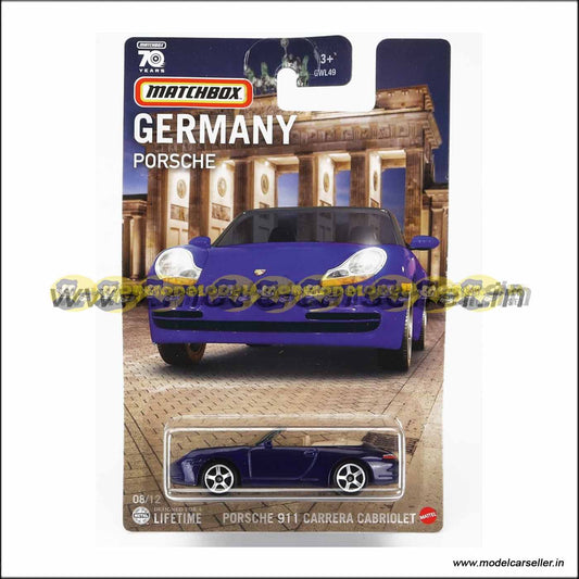 1/64 Hot Wheels Matchbox Porsche 911 996 CABRIOLET 1998 Diecast Scale Model Car