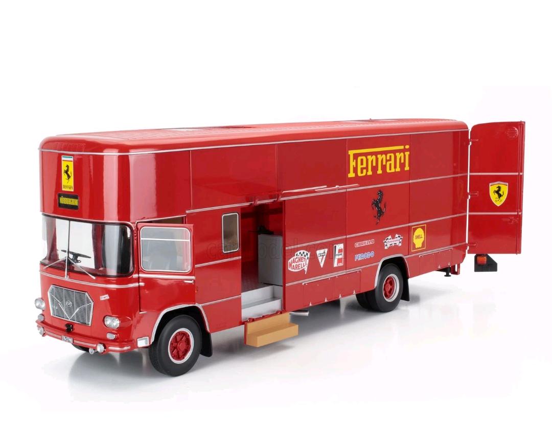 1/18 OM Fiat 150 Rolfo Scuderia Ferrari Race Car Transporter CMR Diecast 
