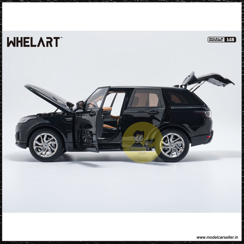 1/18 Whelart Land Rover Range Rover Sport black SUV 2018 Diecast Scale Model SUV all doors open