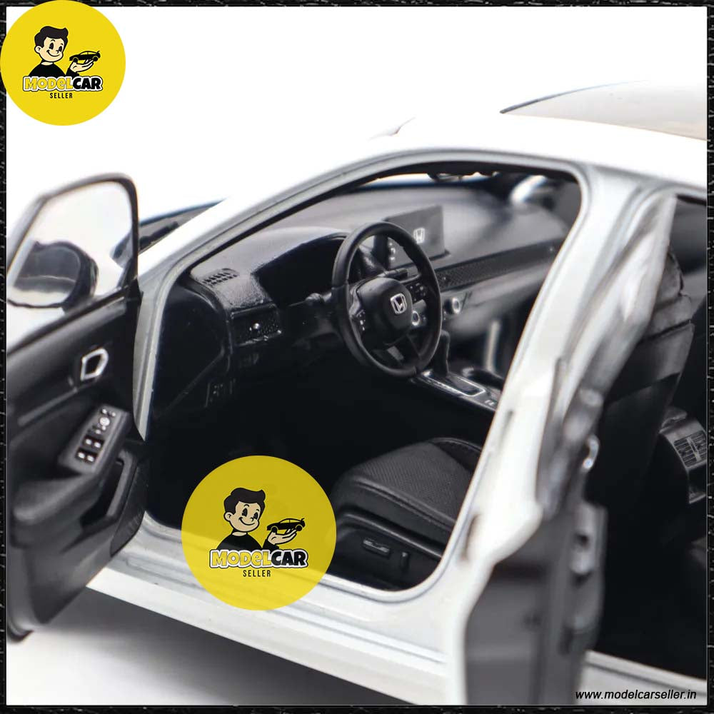 118 honda civic 2022 11th gen diecast model white interior