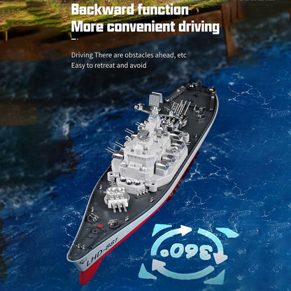 Remote Control Warship RC Military Battleship 1:390 Boat for Lakes and Rivers