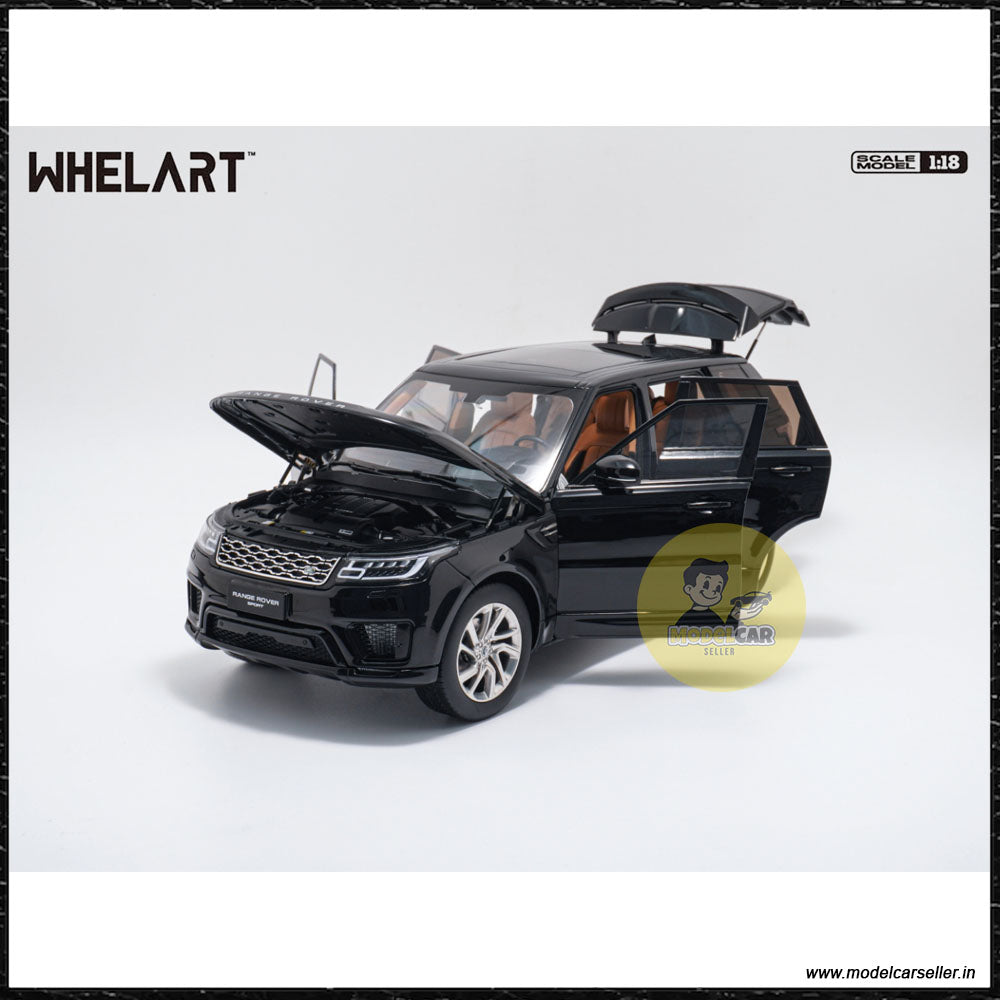 1/18 Whelart Land Rover Range Rover Sport black SUV 2018 Diecast Scale Model SUV all doors open