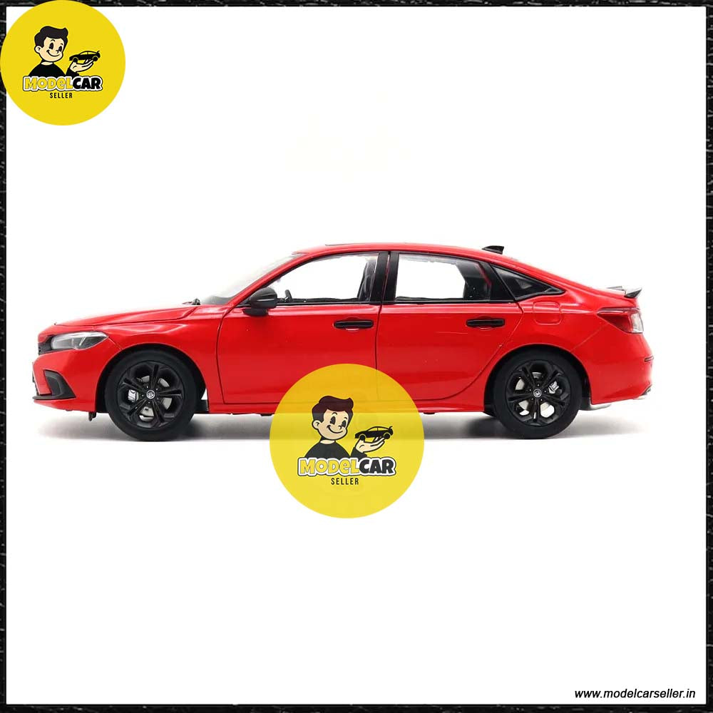 118 honda civic 2022 11th gen diecast model white red