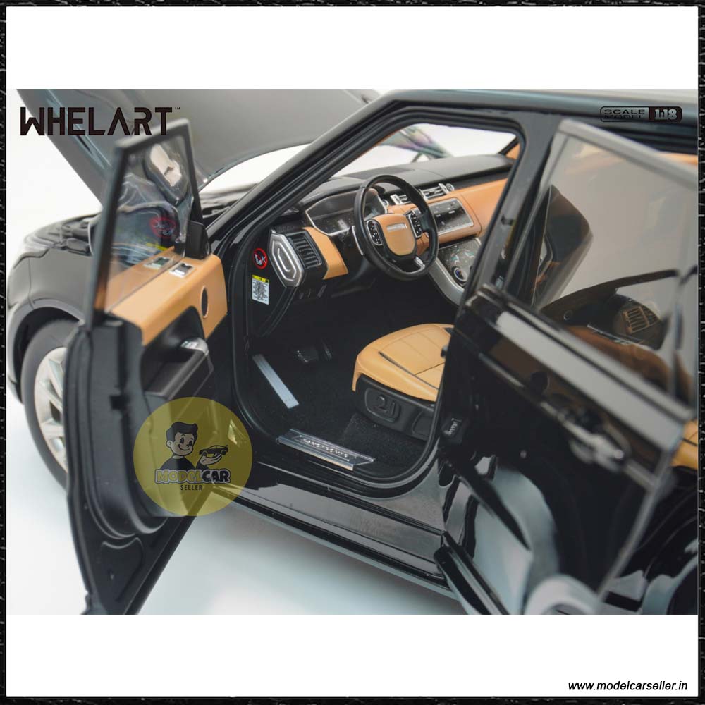 1/18 Whelart Land Rover Range Rover Sport black SUV 2018 Diecast Scale Model SUV interior