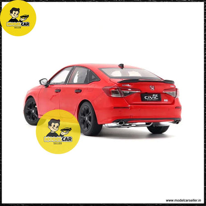 118 honda civic 2022 11th gen diecast model red back