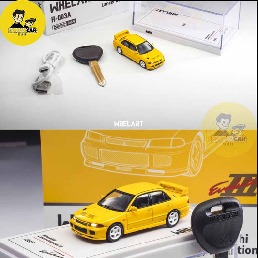 1/64 Whelart Mitsubishi Lancer Evolution III Lighting Function Diecast Scale Model Car