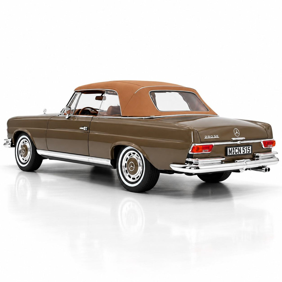 1/18 Mercedes Benz 280SE Cabriolet 1969 Norev 183757 Diecast Scale Model Car