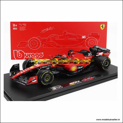 1/18 BURAGO FERRARI Formula 1 SF 23 CHARLES LECLERC (with showcase) Diecast Scale Model