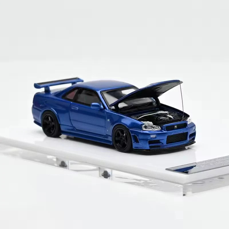 1/64 MOTORHELIX Nissan NISMO R34 GT-R Z-tune Diecast Scale Model Car