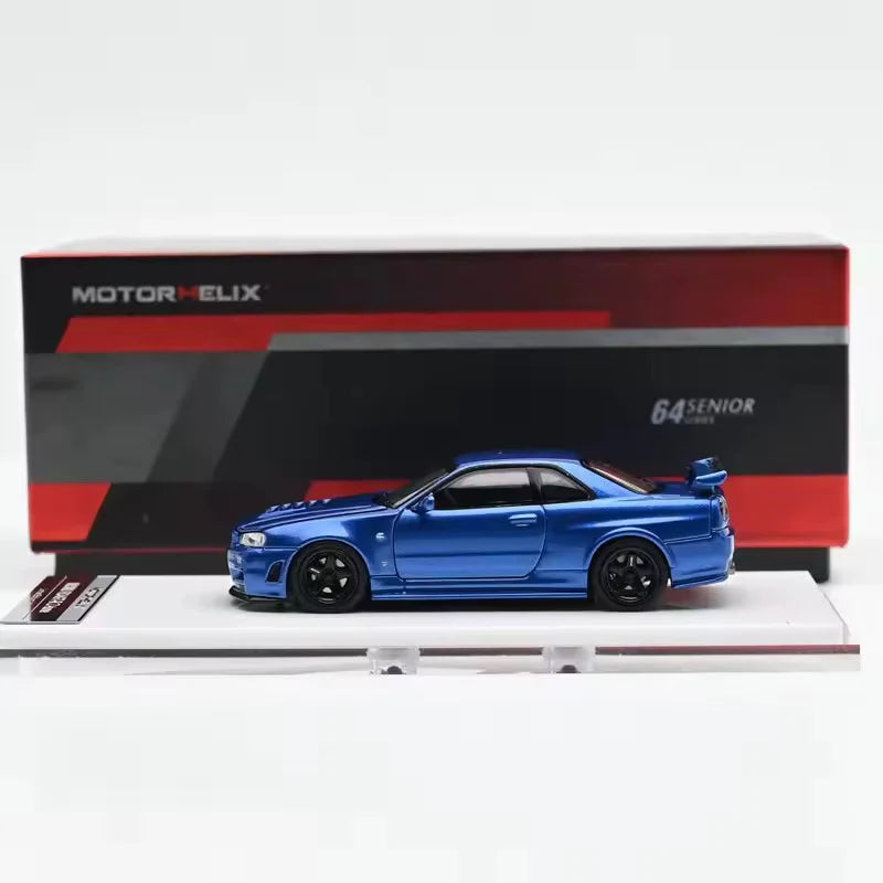 1/64 MOTORHELIX Nissan NISMO R34 GT-R Z-tune Diecast Scale Model Car