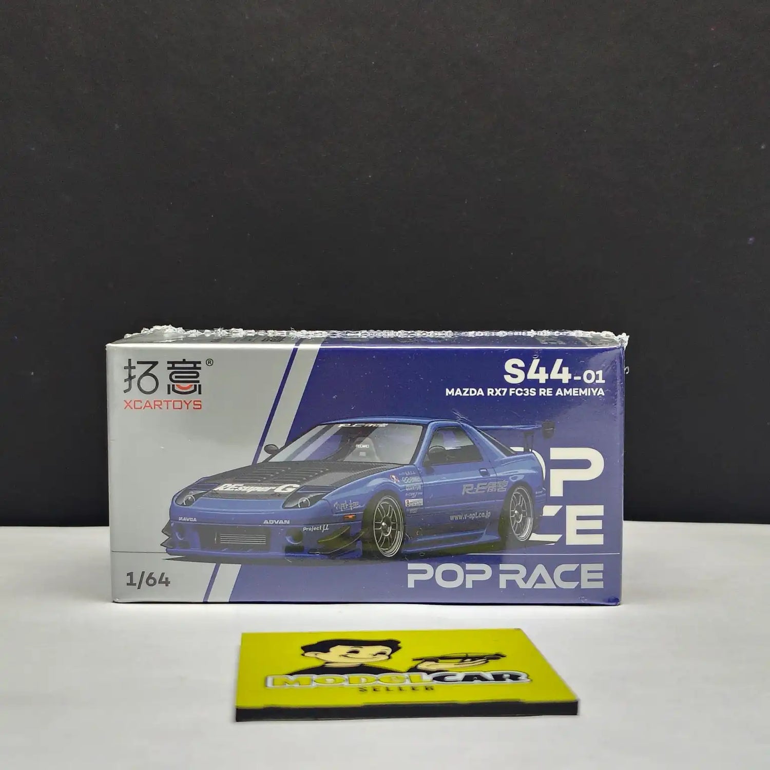 1/64 Pop Race Mazda RX7 S44-01 Diecast Scale Model Car