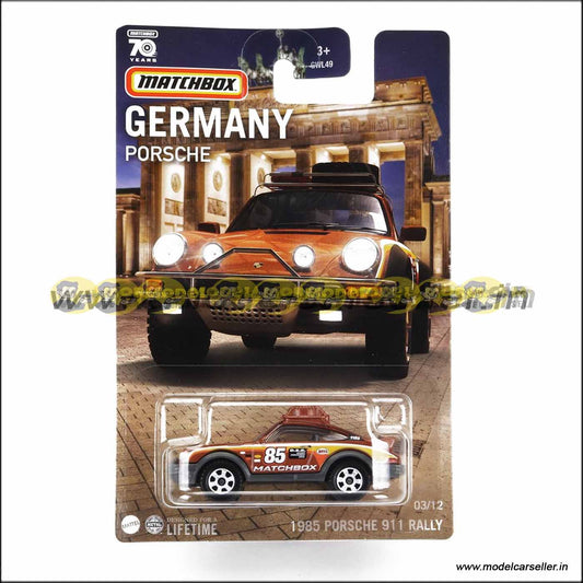 1/64 Hot Wheels Matchbox Porsche 911 930 TURBO RALLY N 85 RACING 1985 Diecast Scale Model Car