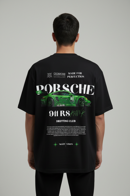 Black t-shirt with Porsche 911 RS graphic on a gray background for diecast collector t shirt