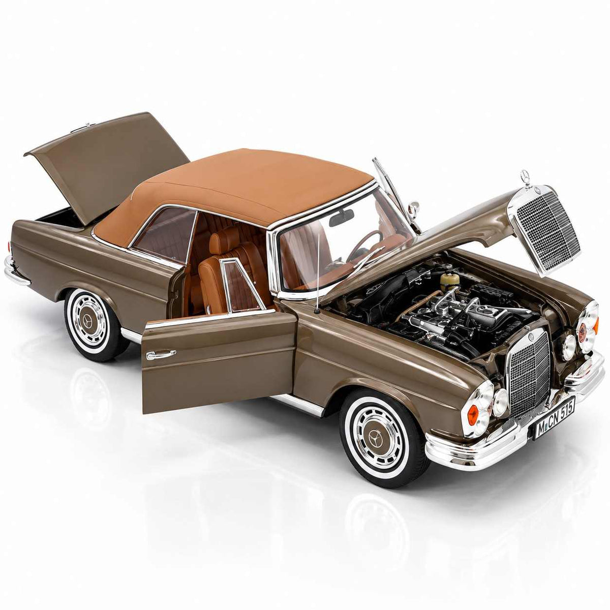 1/18 Mercedes Benz 280SE Cabriolet 1969 Norev 183757 Diecast Scale Model Car
