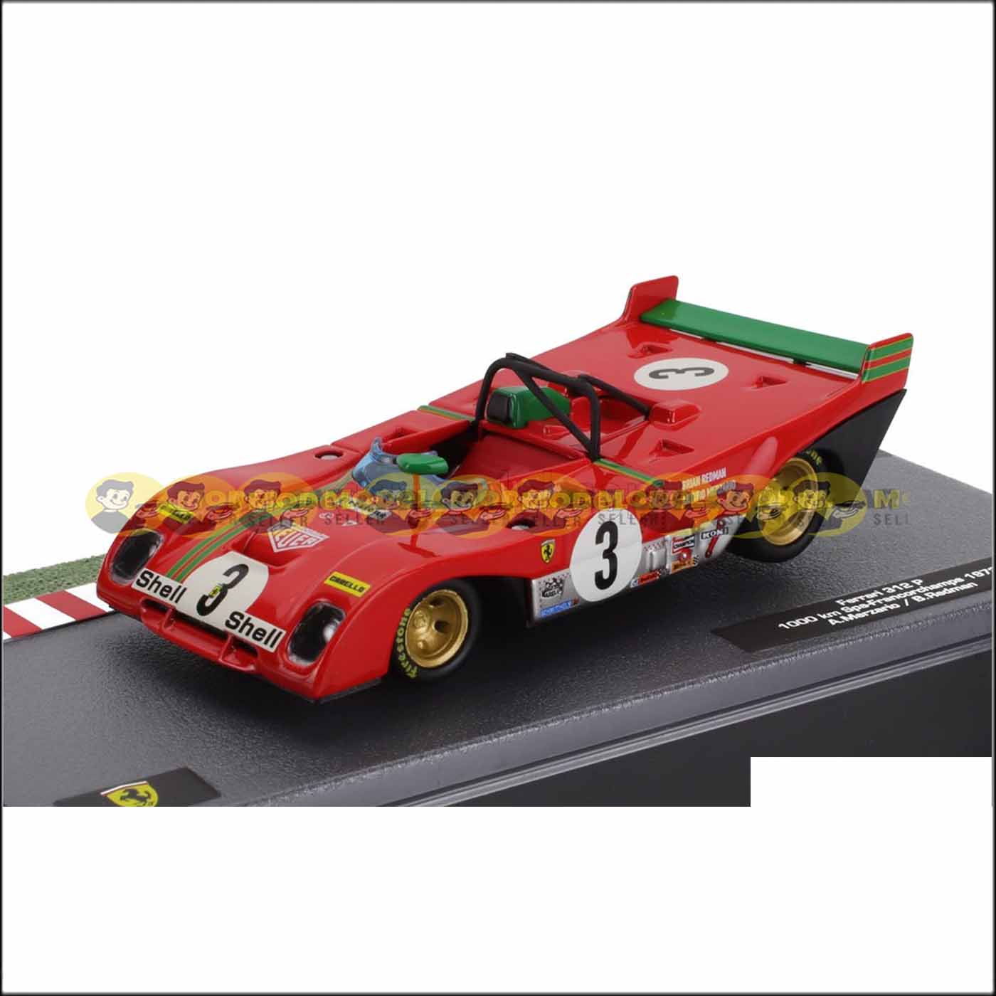 1/43 Altaya FERRARI 312PB FRANCORCHAMPS 1972 BRIAN REDMAN ARTURO MERZARIO Diecast Scale Model Car