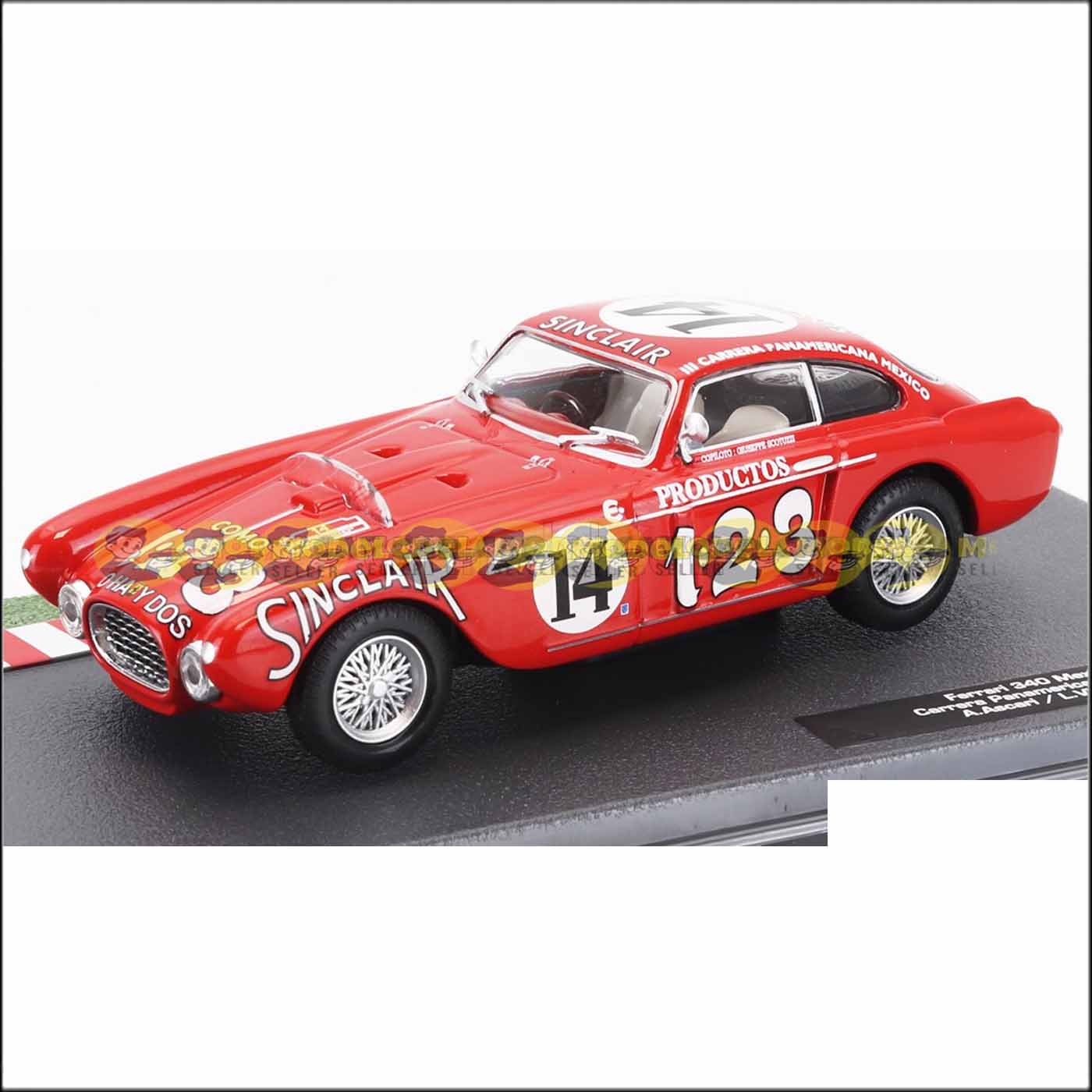 1/43 Altaya FERRARI 340 PANAMERICANA MEXICO 1952 ALBERTO ASCARI LUIGI VILLORESI