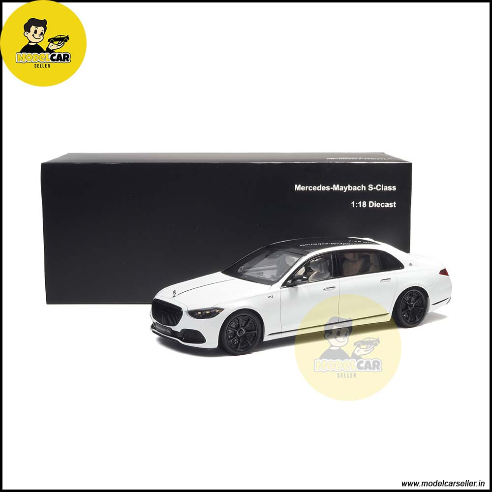 1/18 Mercedes Maybach S Class S680 2023 Almost Real Opalith White Diecast Model 