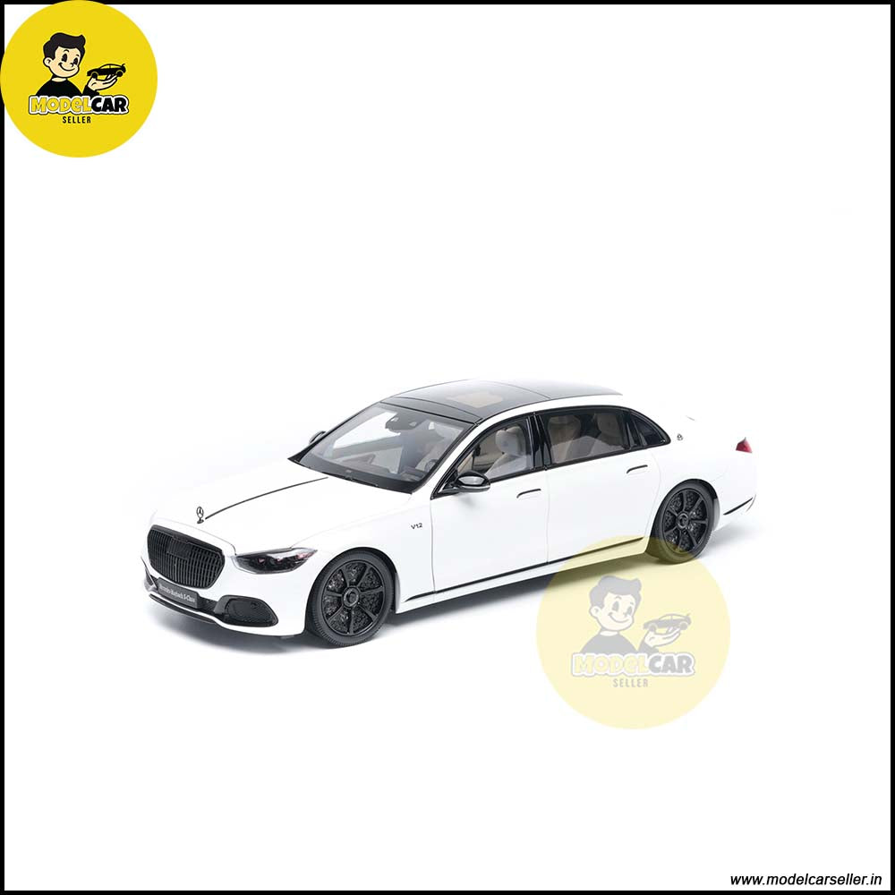 1/18 Mercedes Maybach S Class S680 2023 Almost Real Opalith White Diecast Model 