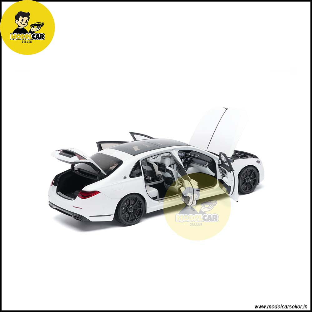 1/18 Mercedes Maybach S Class S680 2023 Almost Real Opalith White Diecast Model 
