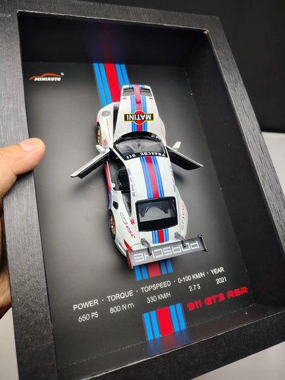 1/32 Porsche Diecast Metal Frame for Indoor Decorations