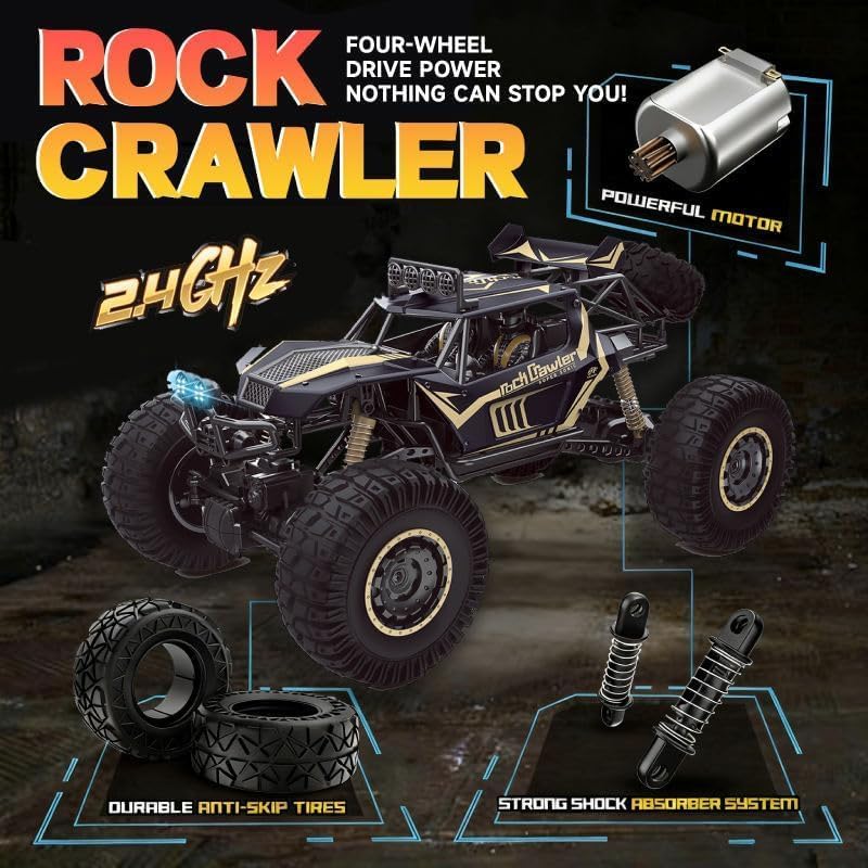 1/8 RC CRAWLER OFFROAD BUGEE 4x4 LICENSED REMOTE CONTROL TRUCK (BEIGE)