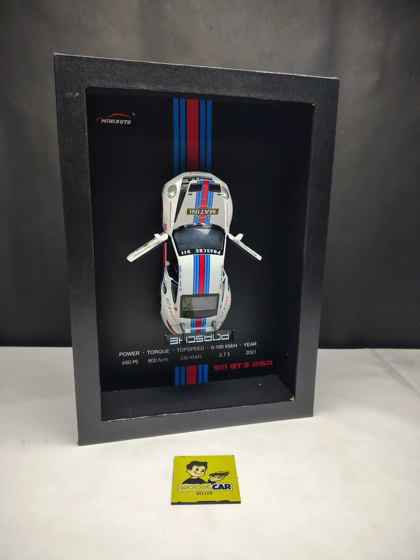 1/32 Porsche Diecast Metal Frame for Indoor Decorations