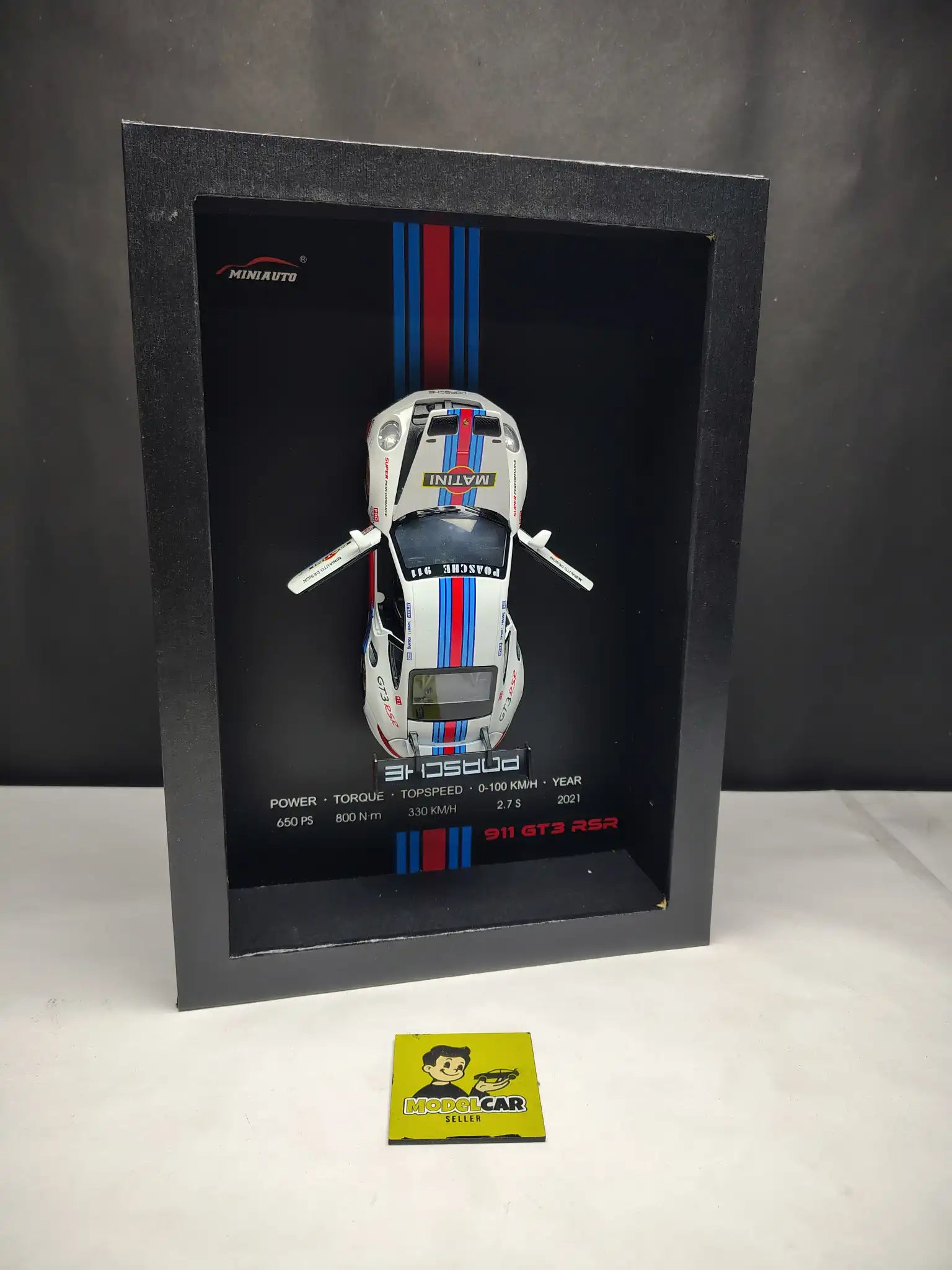 1/32 Porsche Diecast Metal Frame for Indoor Decorations