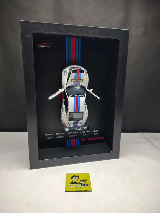 1/32 Porsche Diecast Metal Frame for Indoor Decorations