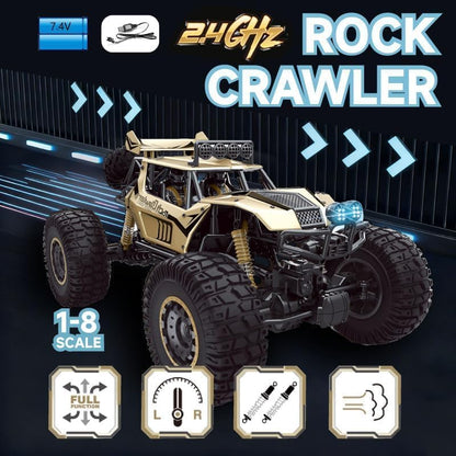 1/8 RC CRAWLER OFFROAD BUGEE 4x4 LICENSED REMOTE CONTROL TRUCK (BEIGE)