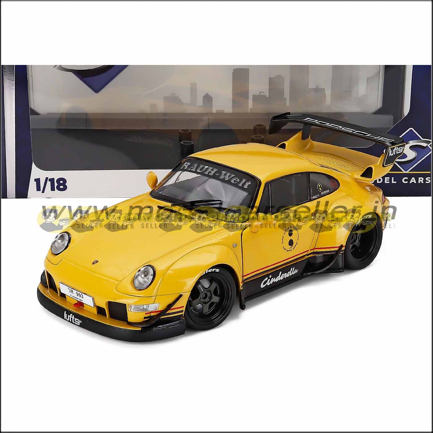 1/18 Solido PORSCHE 911 993 RWB BODYKIT COUPE 1808507 Diecast Scale Model Car